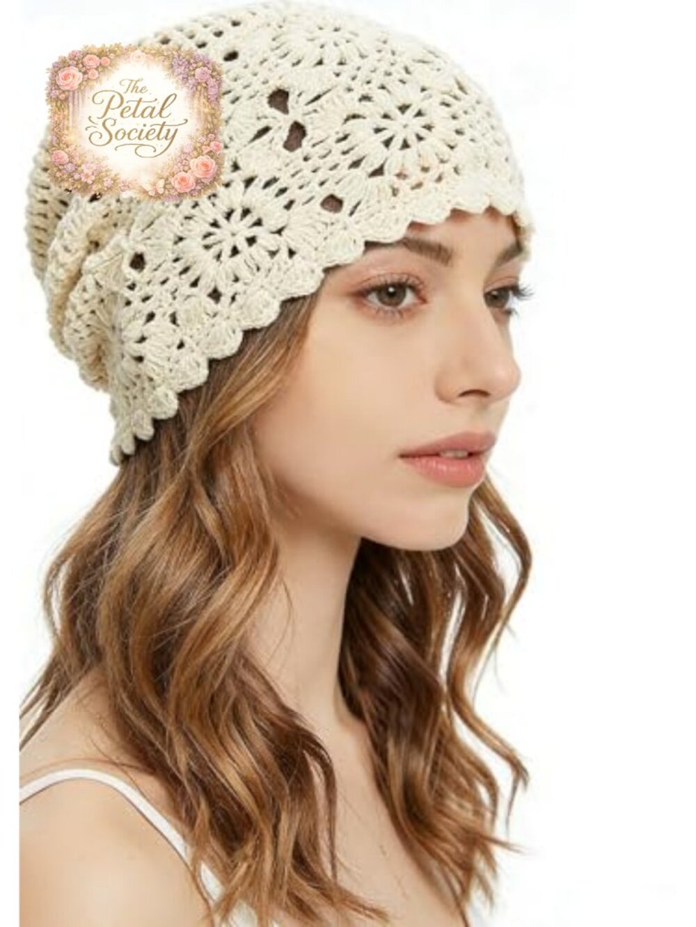 Cotton Crochet Slouchy Beanie Handmade Knitted Skull Cap Travel